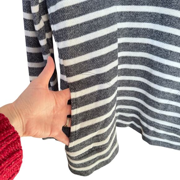 Banana Republic Womens Terry Cloth Sweater Size Small Striped Popover Fisherman - Picture 5 of 10